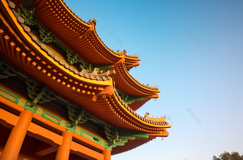 武汉黄鹤楼檐口的近景中国传统建筑楼阁屋檐局部图像摄影,高清,摄影图,摄影图片,图片大全,摄影图免费下载